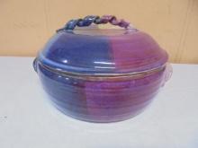 Beautiful Covered Pottery Serving Dish