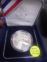 2012 Star Spangled Banner Proof Silver Dollar