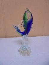 Beautiful Art Glass Dolphin