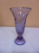 Beautiful Purple Fenton Art Glass Vase