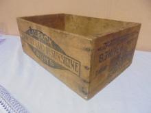 Vintage Calpack Fruits Wood Advertisment Crate