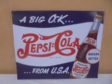 Pepsi-Cola Metal Sign