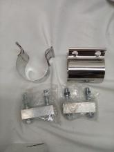 Stainless steel exhaust clamp, butt joint and clamp sleeve coupler