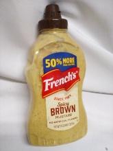 French’s Spicy Brown Mustard, 18oz bottle, bottle dented as seen