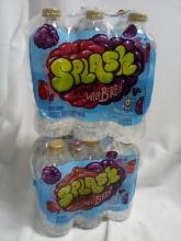2 Packs of 6 Splash Blast Electrolyte Flavored Water- Wild Berry