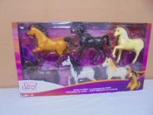 Mattel Dream Works Spirit Untamed 6pc Horse Set
