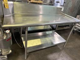 66 in. Right Side Clean Dish Table