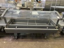 Cambro 70 in. Gray Mobile Plastic Salad Bar on Casters