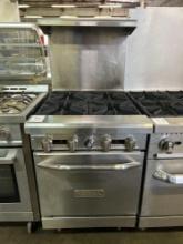 Royal 24 in. 4 Open Burner Gas Range and Oven