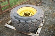 (2) 12 x 16.5 Skid Steer Tires w/rims