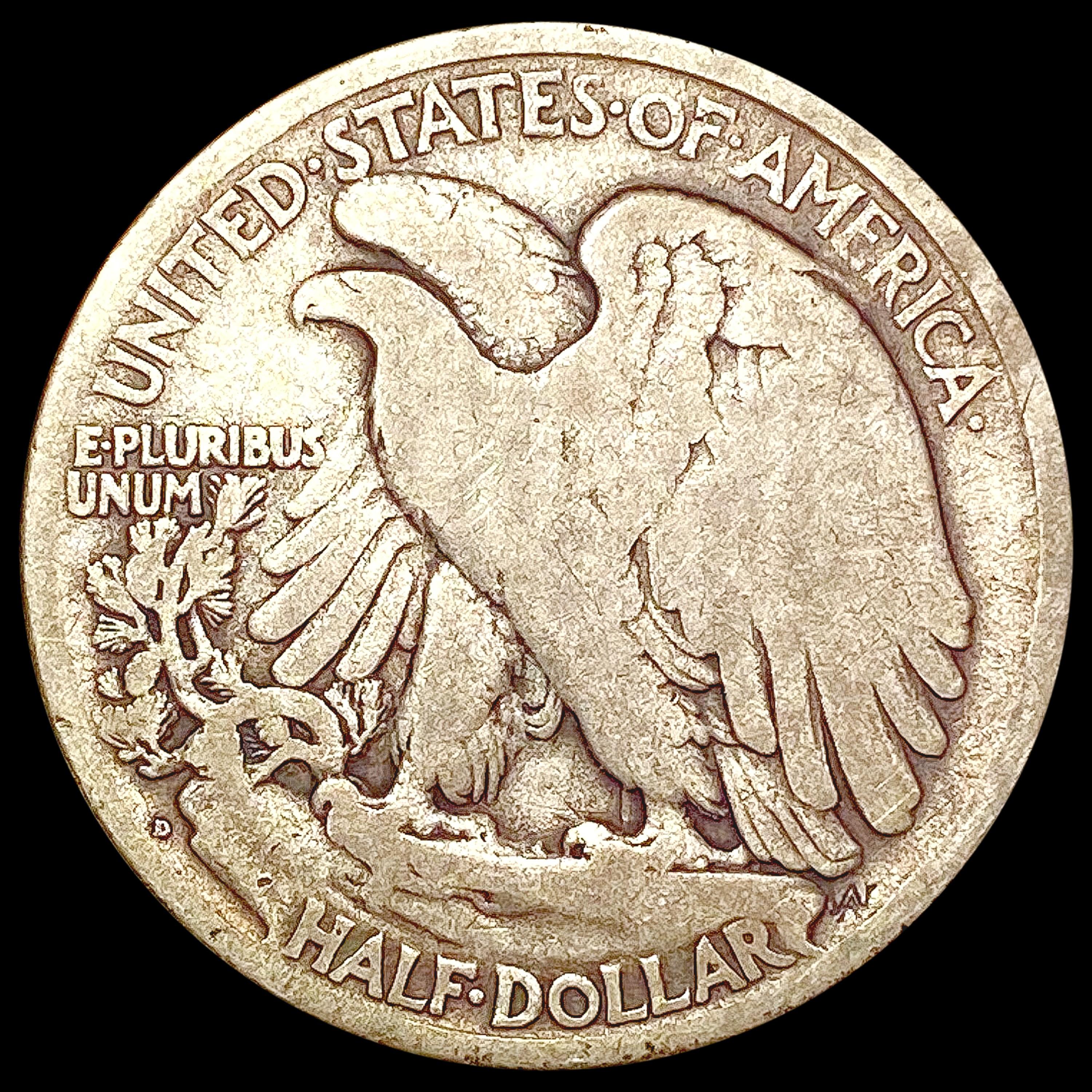 1919-D Walking Liberty Half Dollar NICELY CIRCULAT