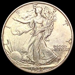 1937-S Walking Liberty Half Dollar CLOSELY UNCIRCU