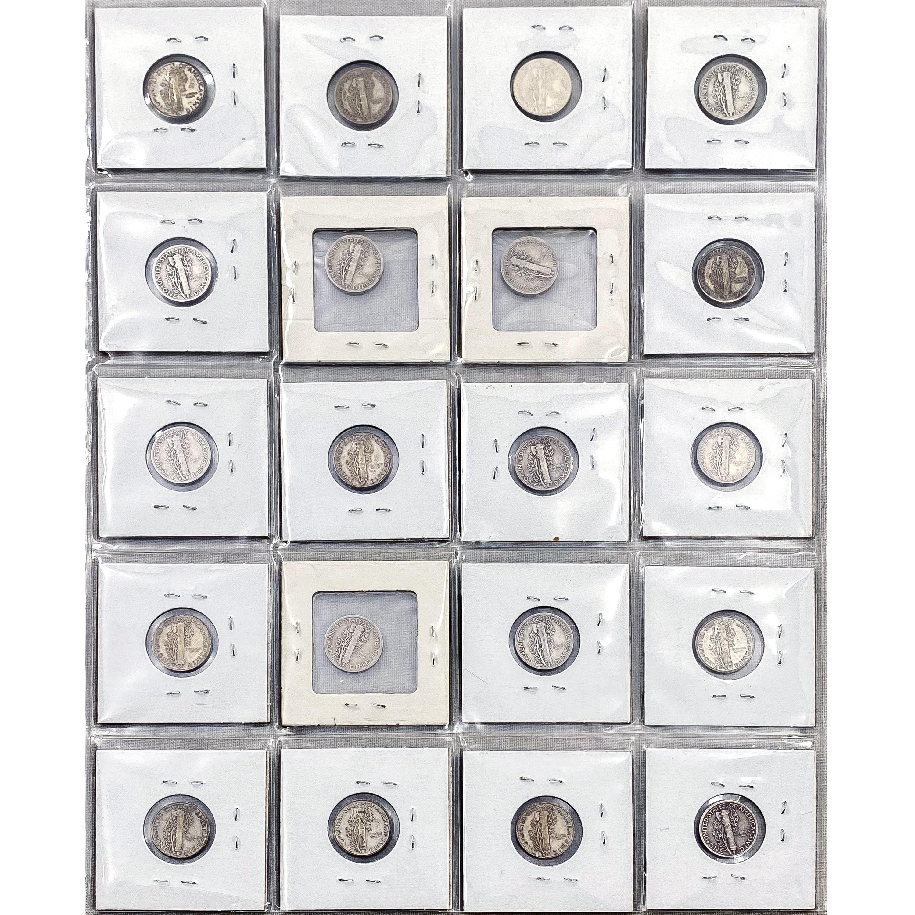 1916-2019 Mercury and Roosevelt Dime Set [82 Coins