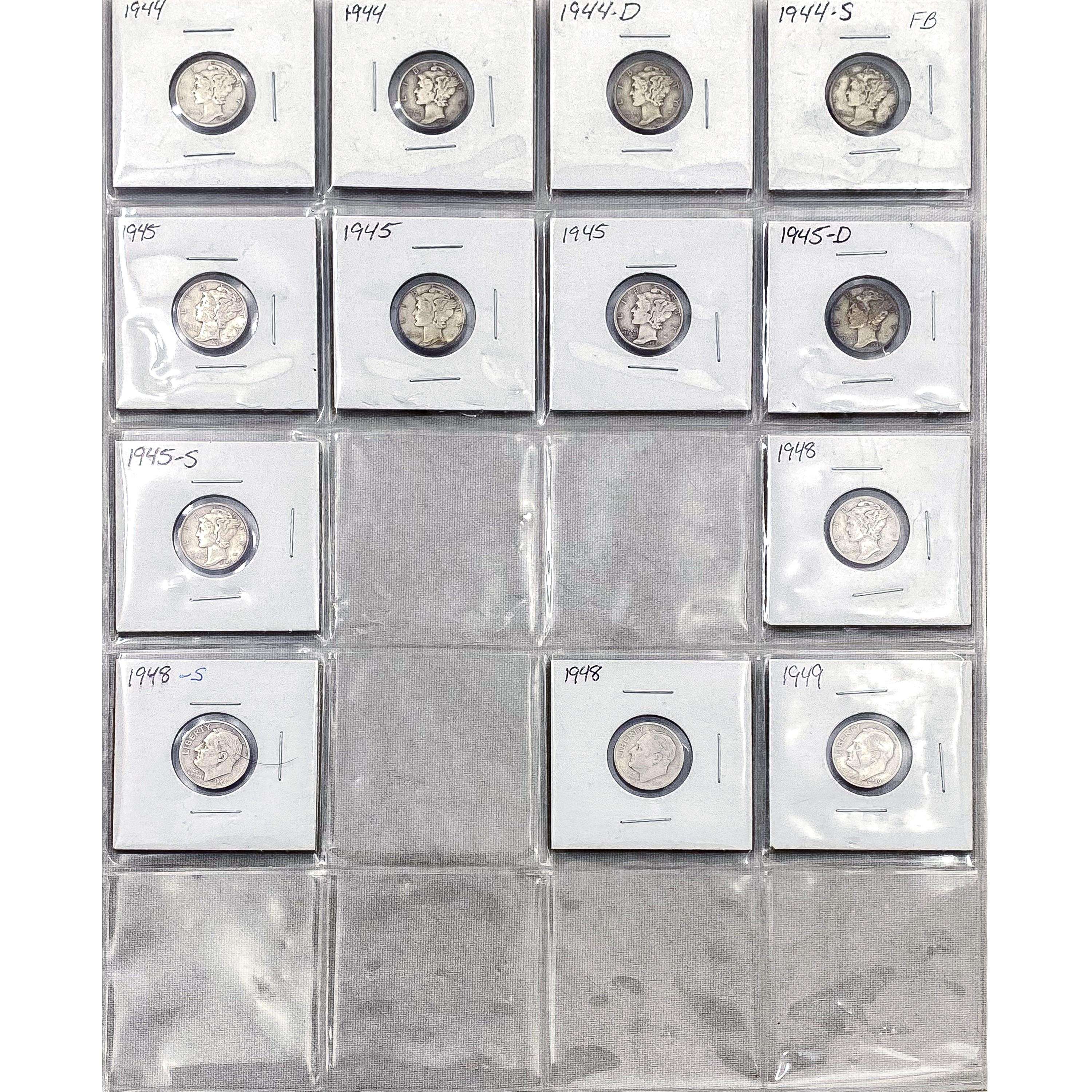 1916-2019 Mercury and Roosevelt Dime Set [82 Coins