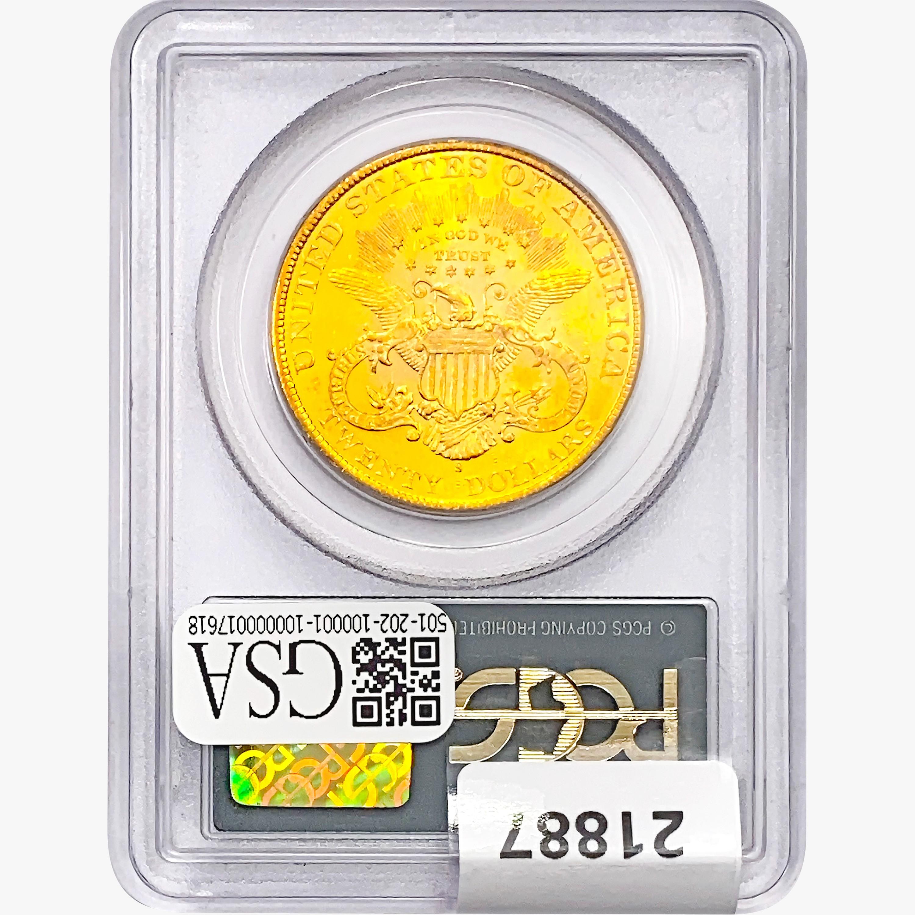 1898-S $20 Gold Double Eagle PCGS AU58