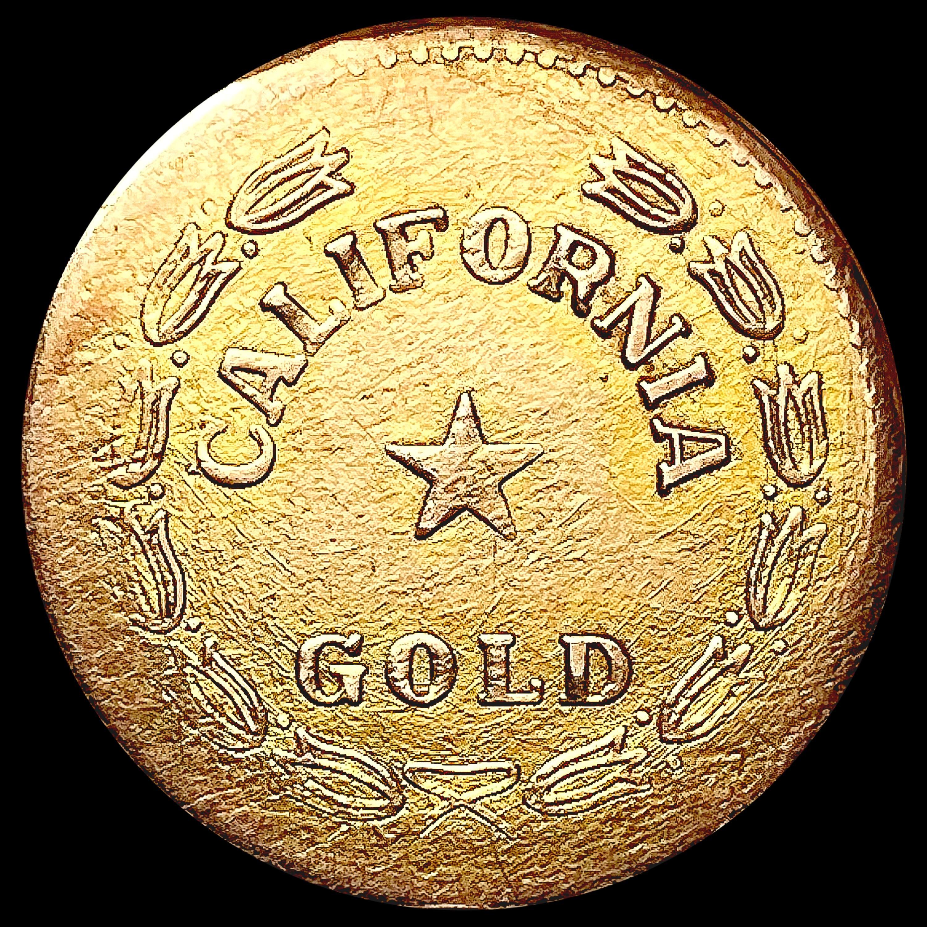1859 California .0615 Gold Token NEARLY UNCIRCULAT