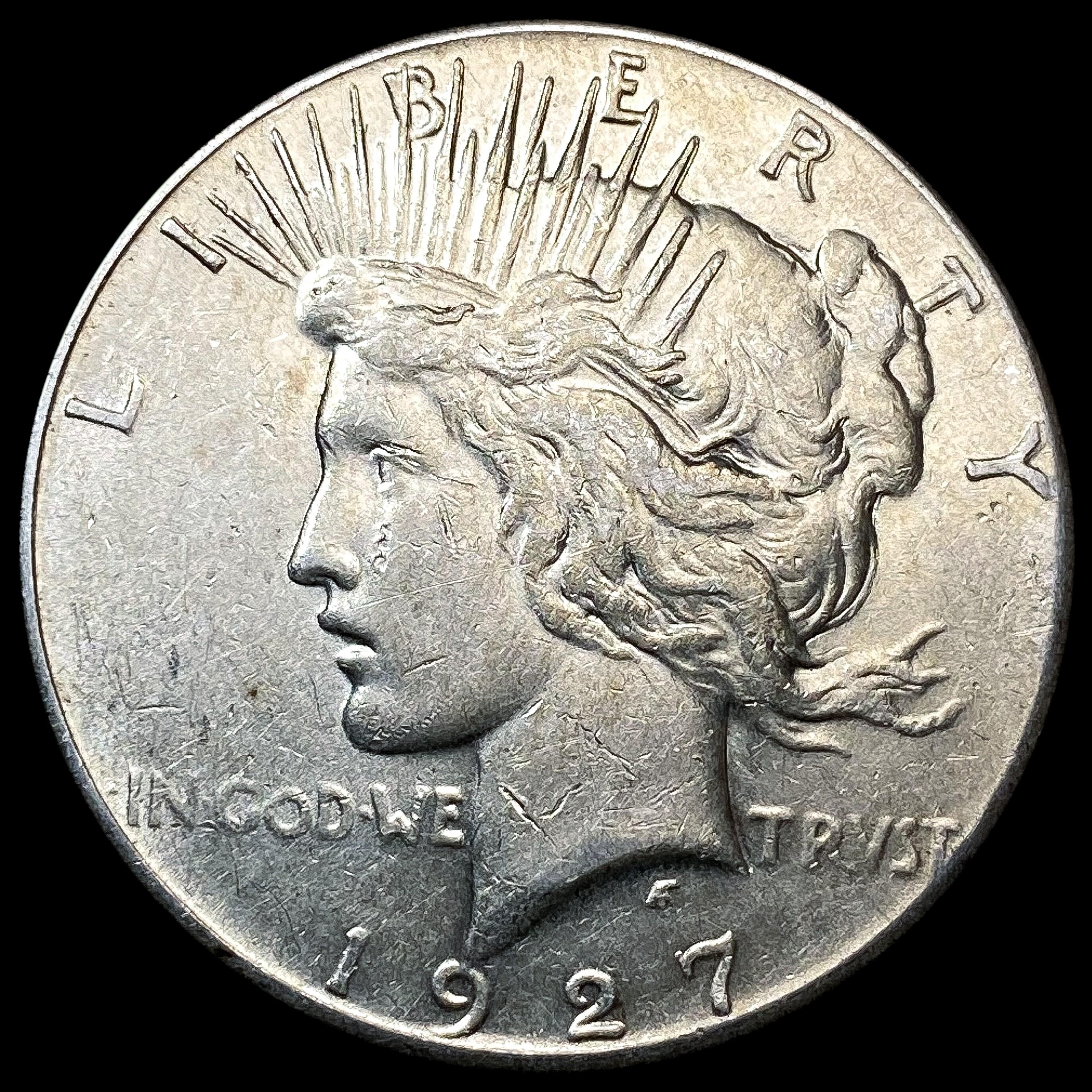 1927 Silver Peace Dollar NEARLY UNCIRCULATED