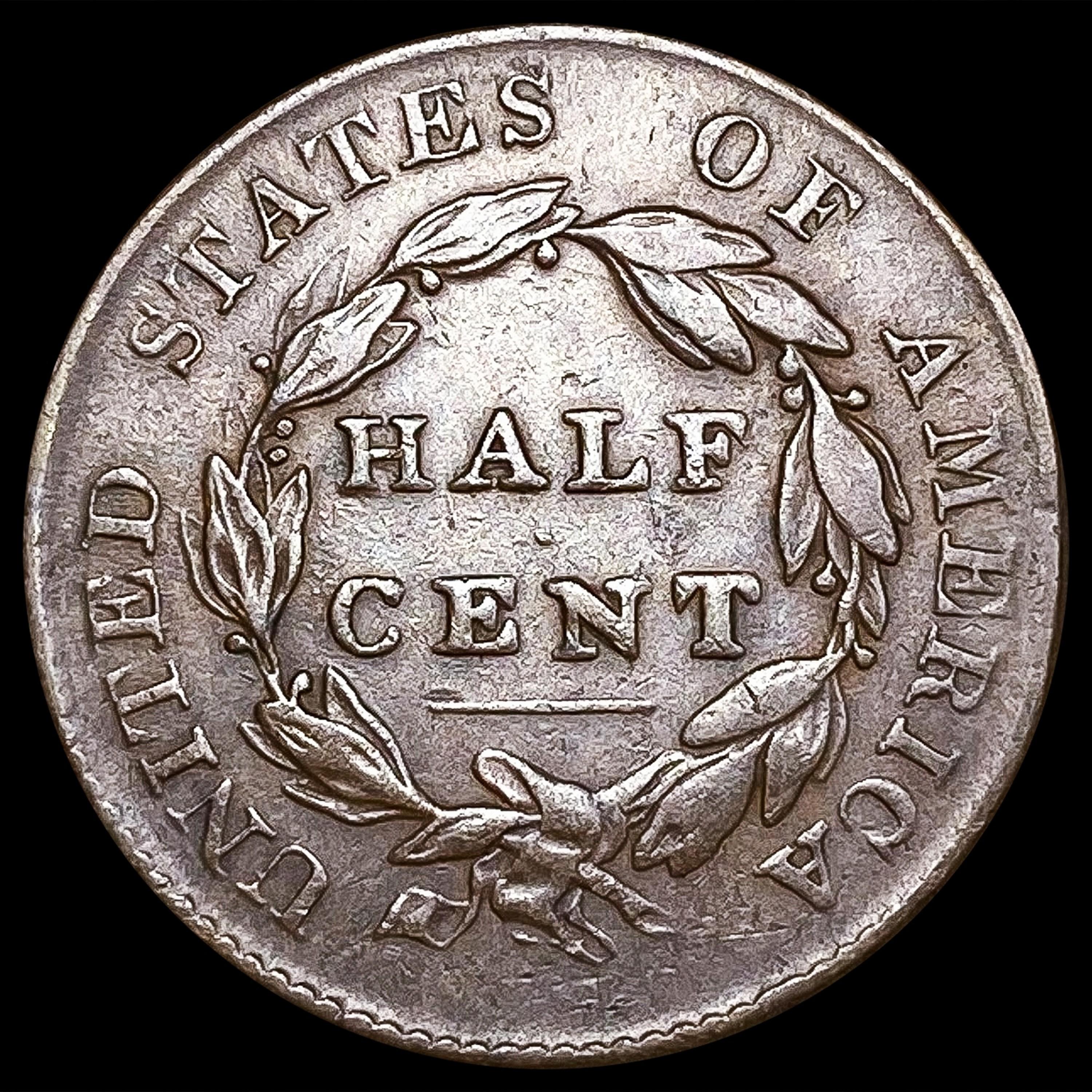 1825 Classic Head Half Cent UNCIRCULATED