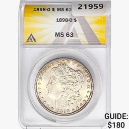 1898-O Morgan Silver Dollar ANACS MS63