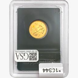1987 .1176oz. Gold 1/2 Sovereign CoinWorld