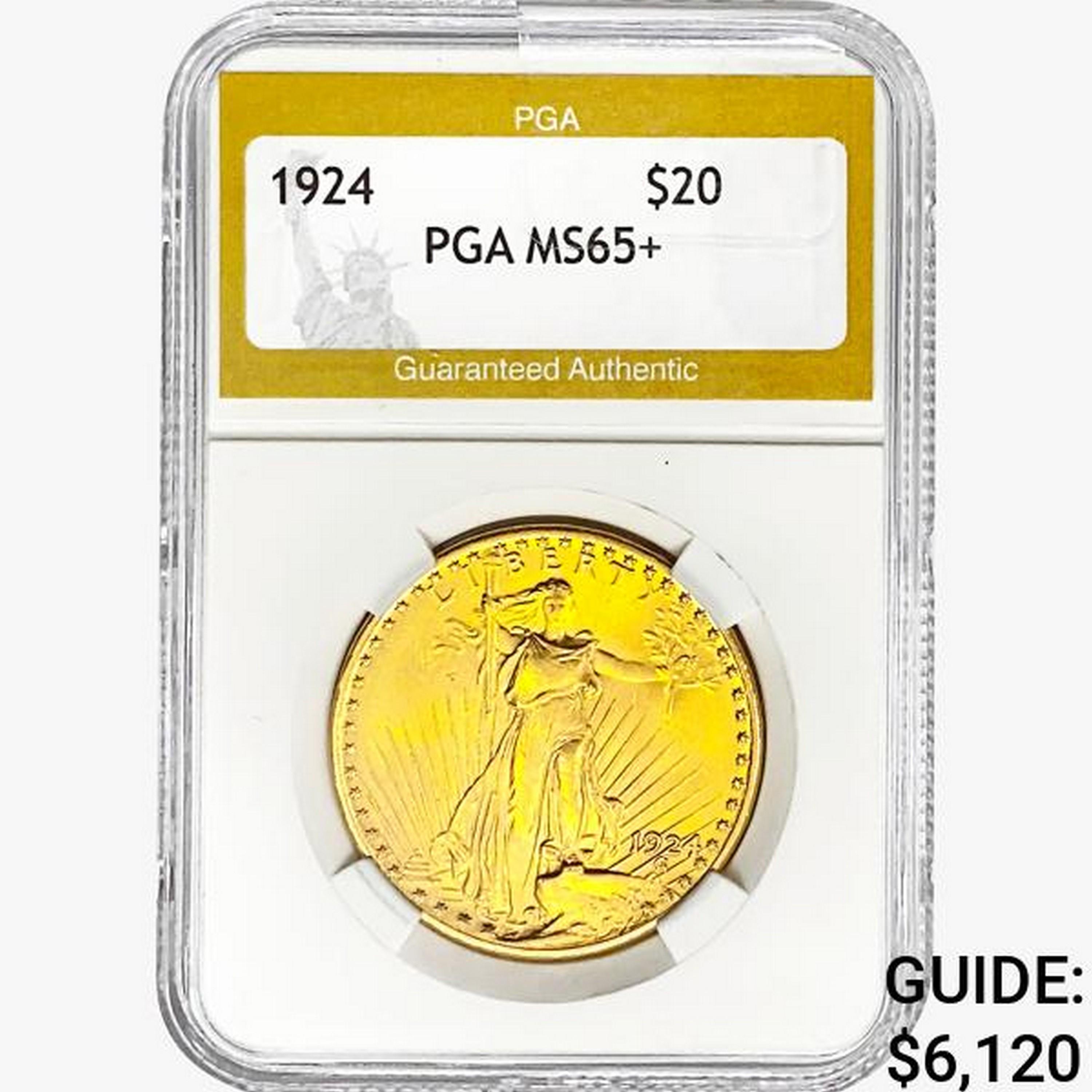 1924 $20 Gold Double Eagle PGA MS65+