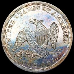 1842 Seated Liberty Dollar NEARLY UNCIRCULATED