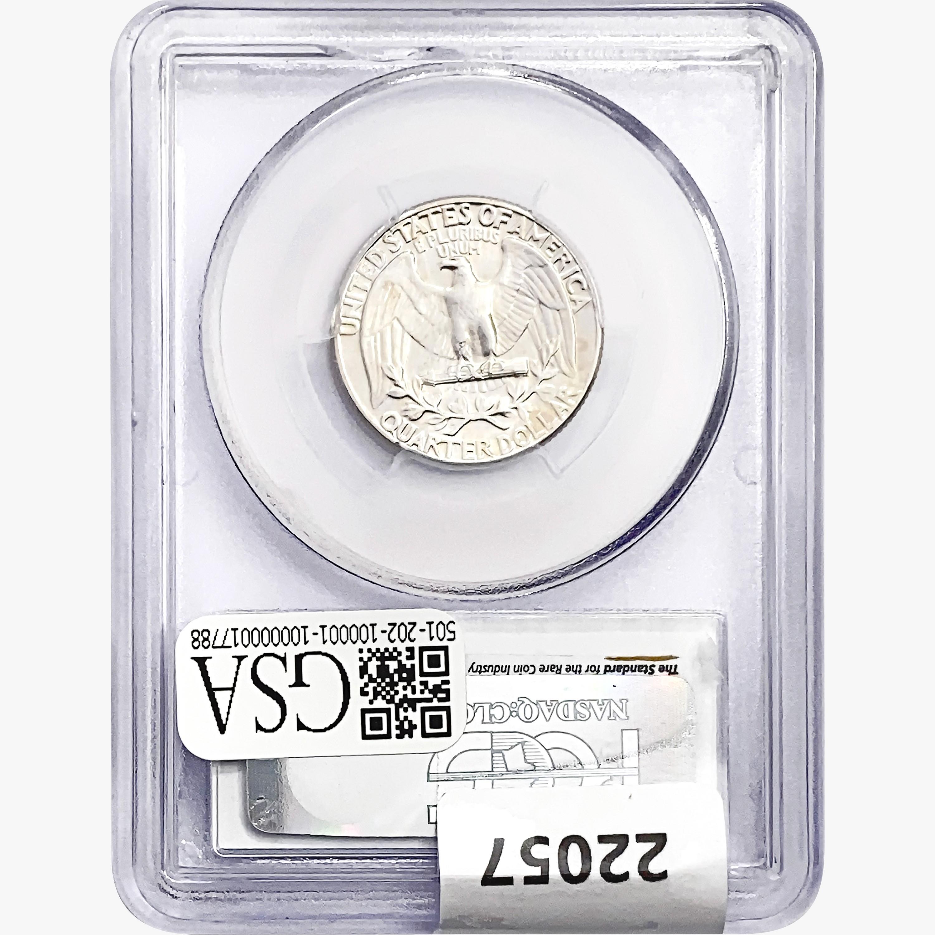 1962 Washington Silver Quarter PCGS MS66