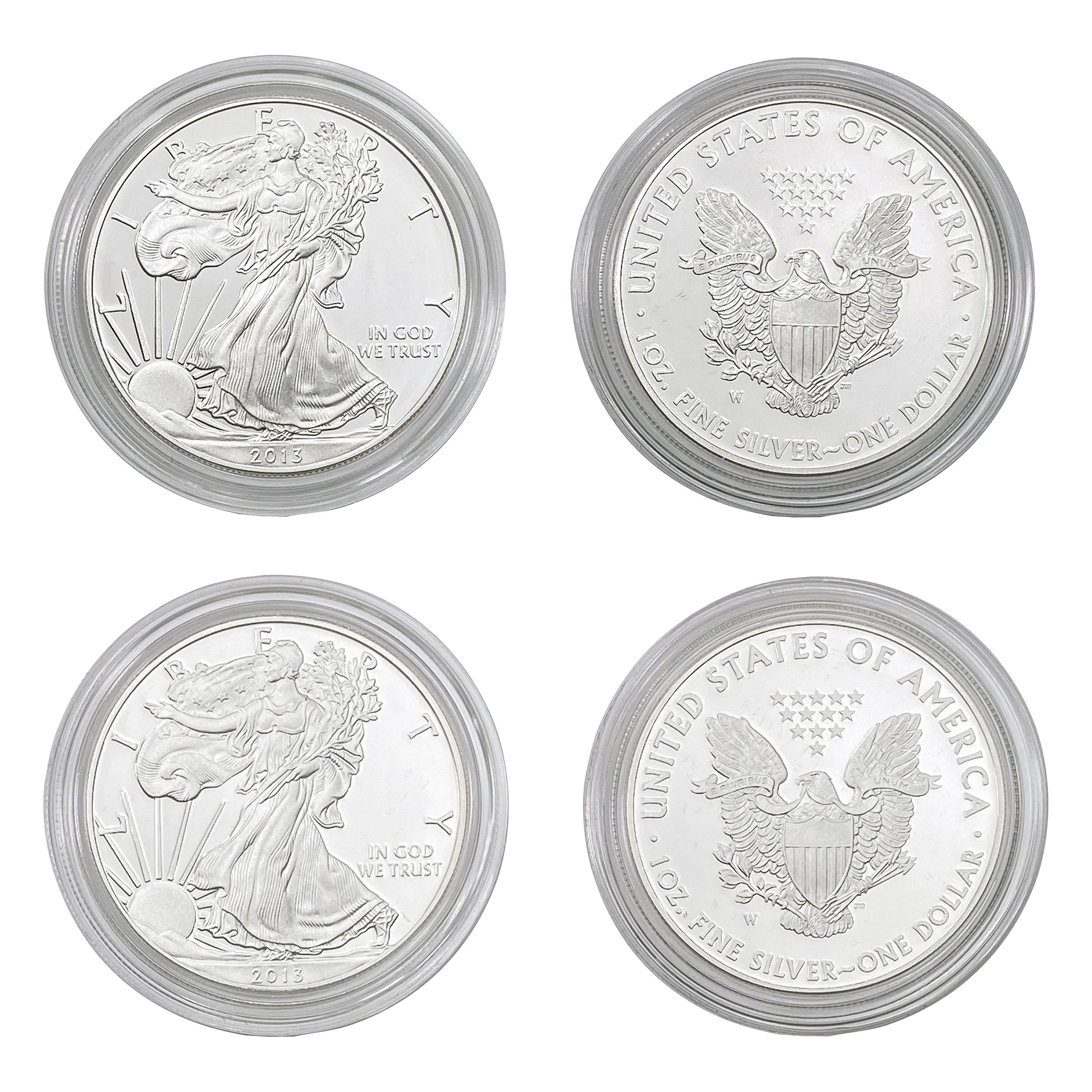 2013 US 1oz Silver Eagle Proof Coins [2 Coins]