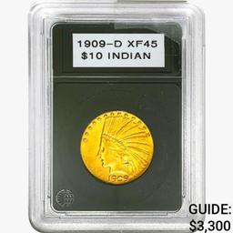 1909-D $10 Gold Eagle GG XF45