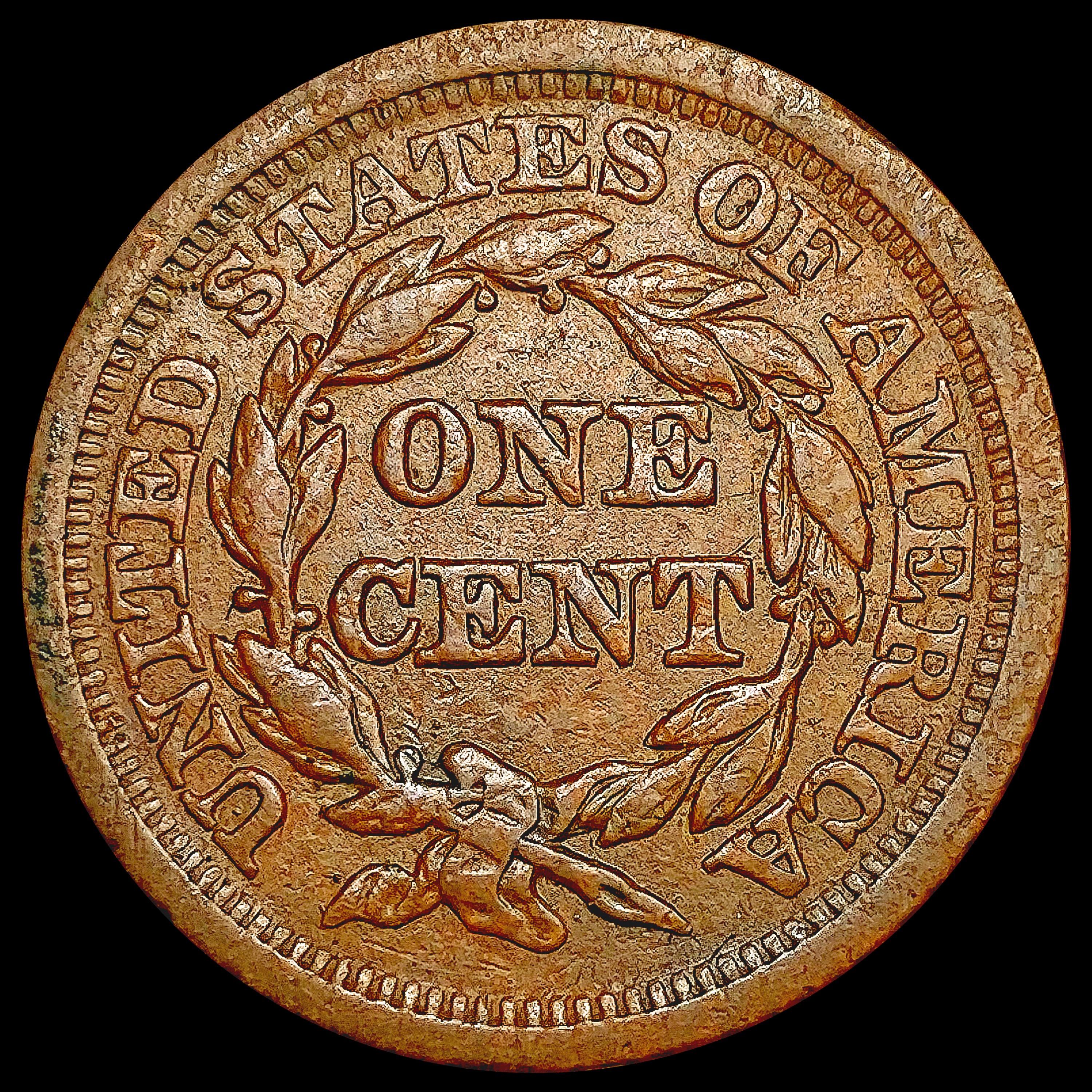 1849 Braided Hair Large Cent NEARLY UNCIRCULATED