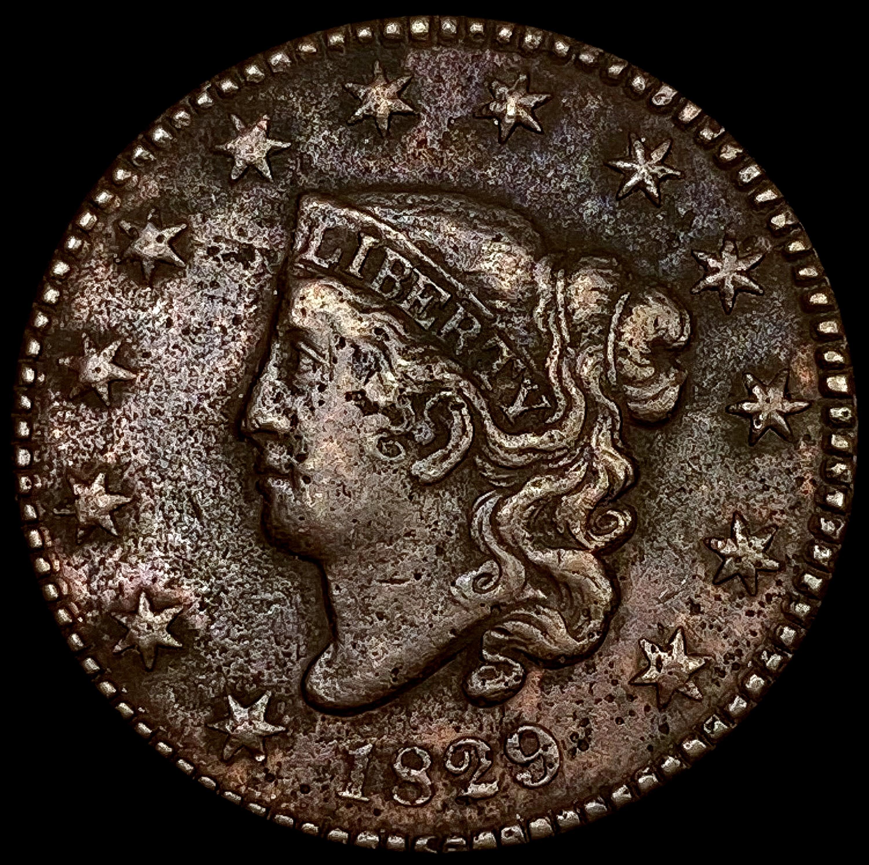 1829 Coronet Head Large Cent LIGHTLY CIRCULATED