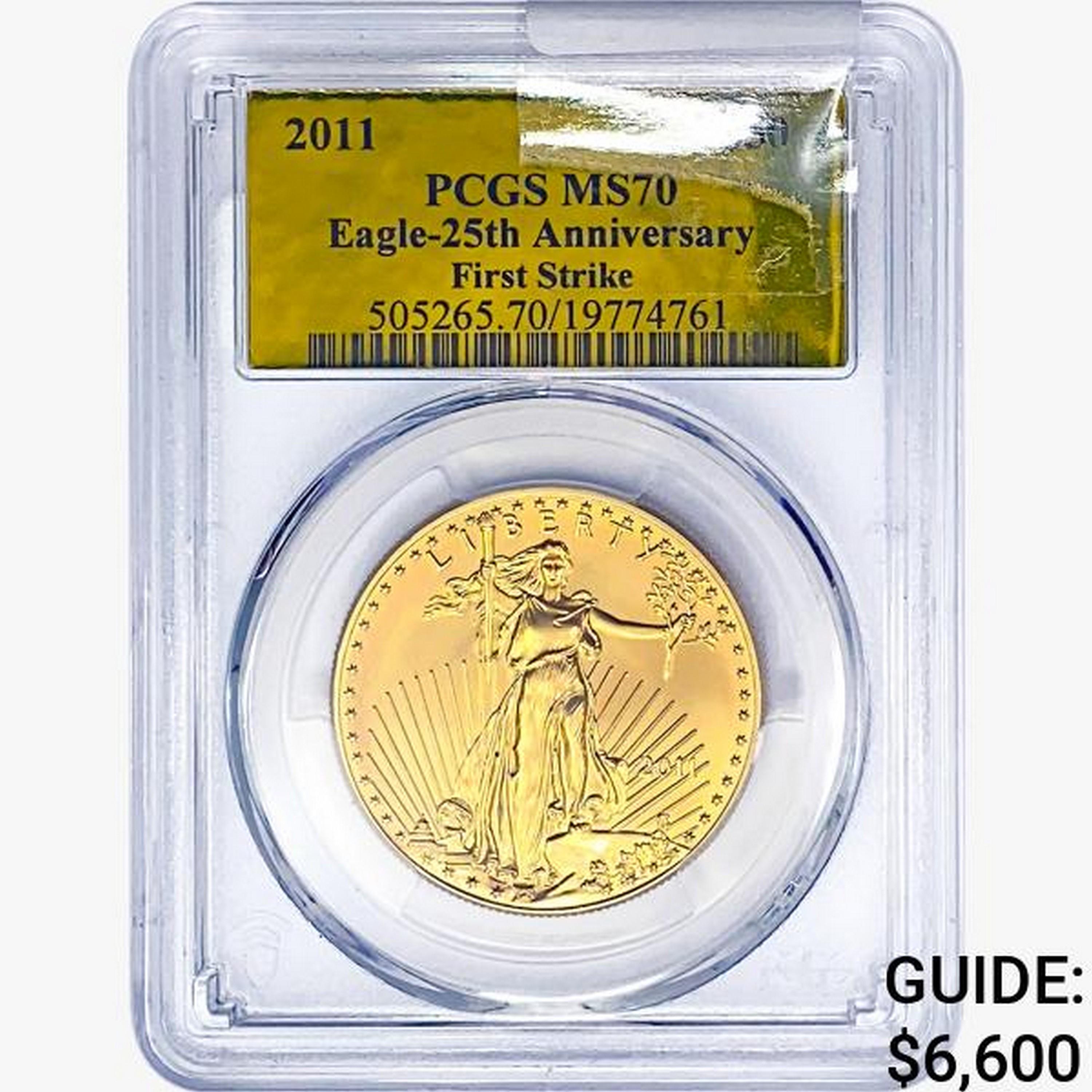 2011 $50 1oz. Gold Eagle PCGS MS70 FS