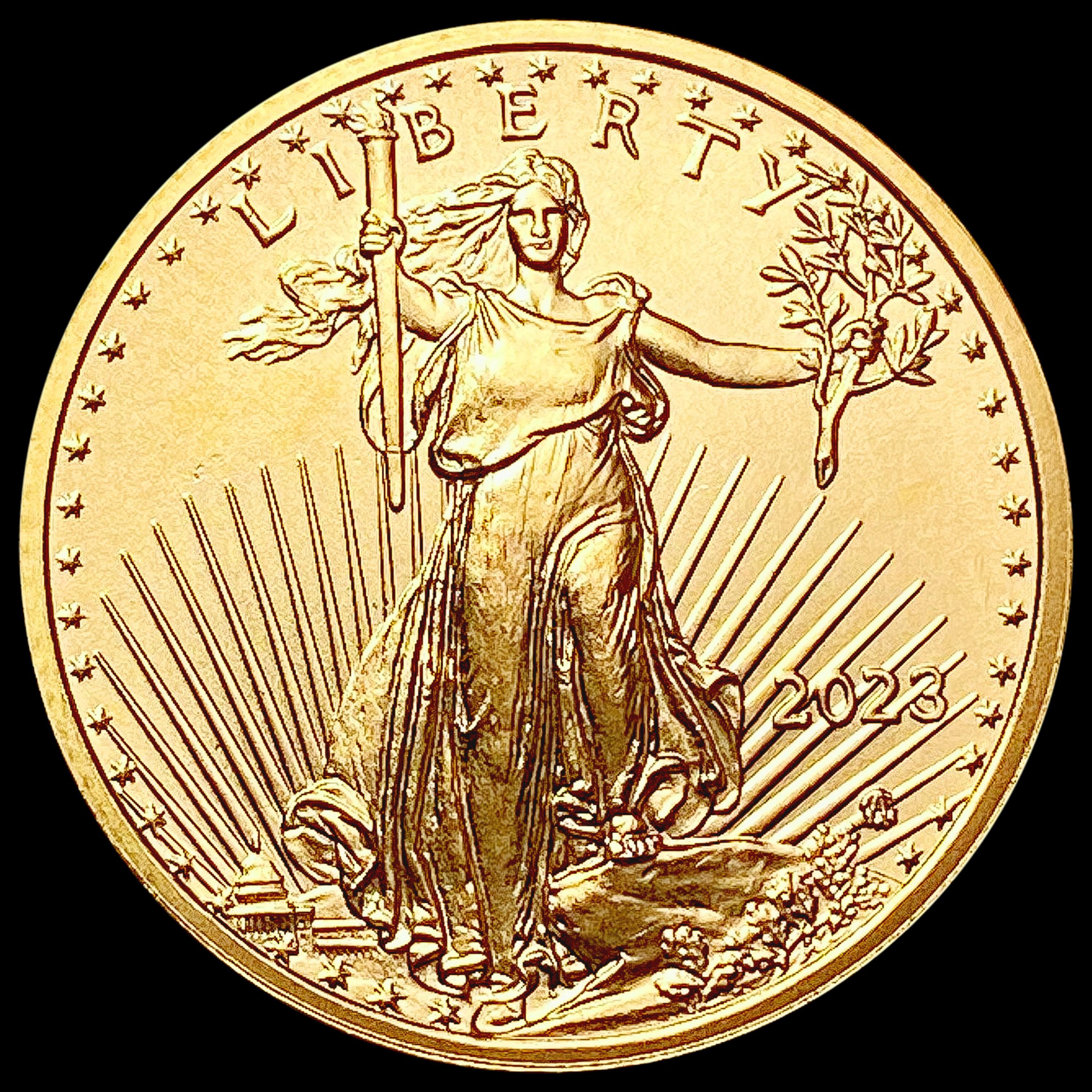 2023 $10 American Gold Eagle 1/4oz Gold SUPERB GEM