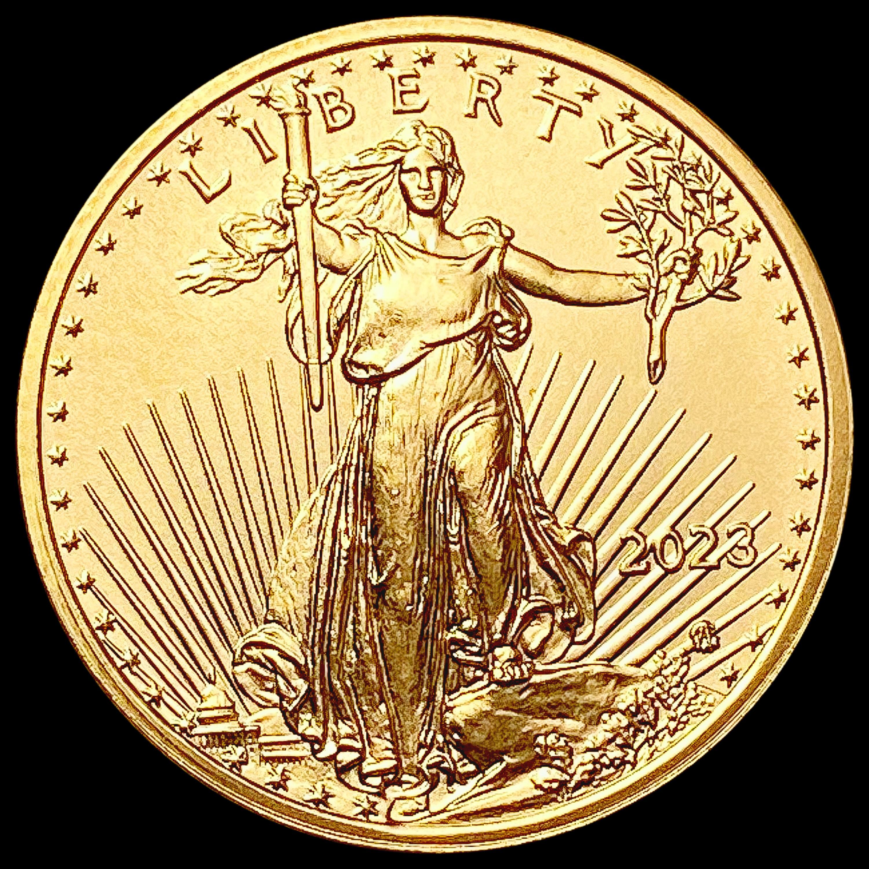 2023 $10 American Gold Eagle 1/4oz Gold SUPERB GEM