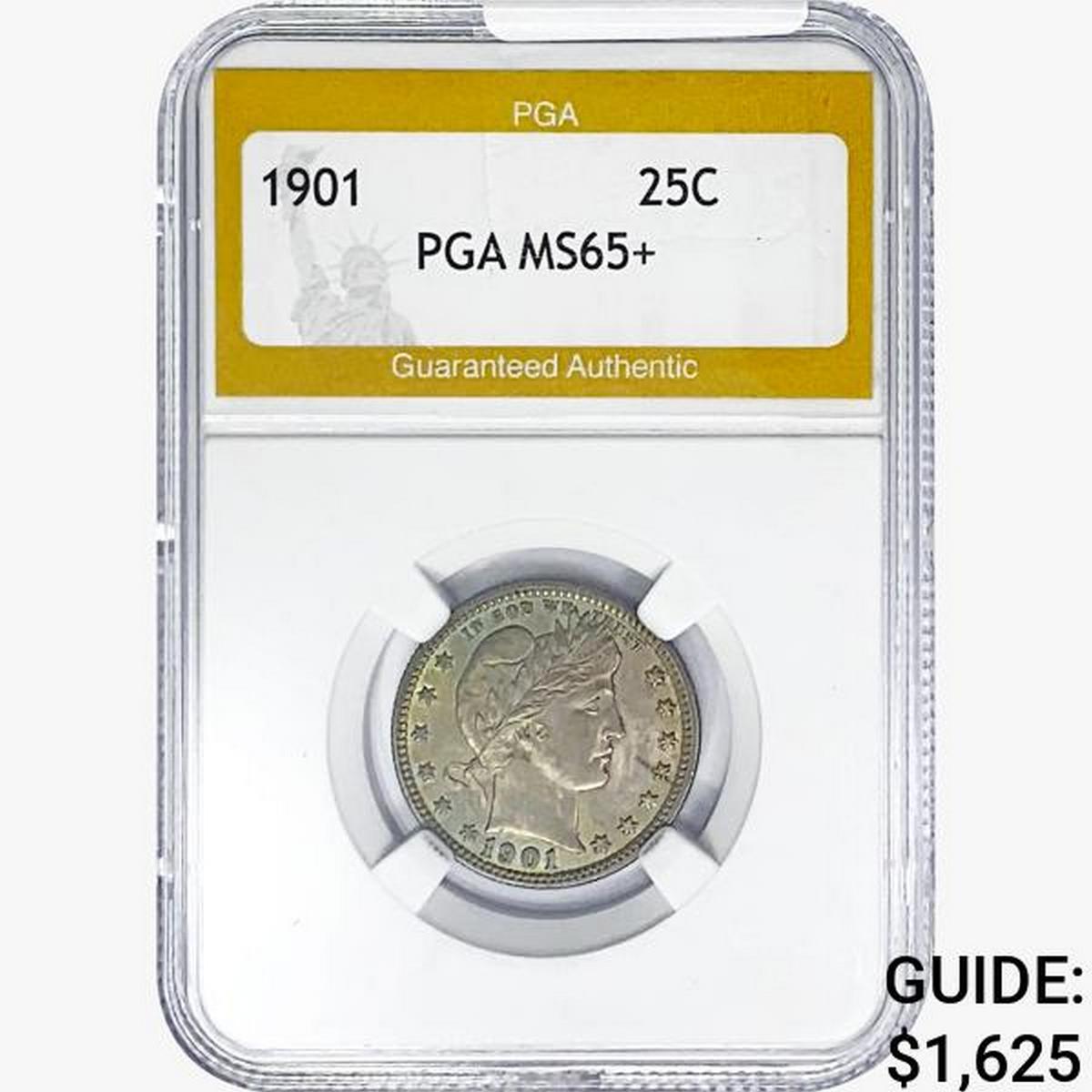 1901 Barber Quarter PGA MS65+