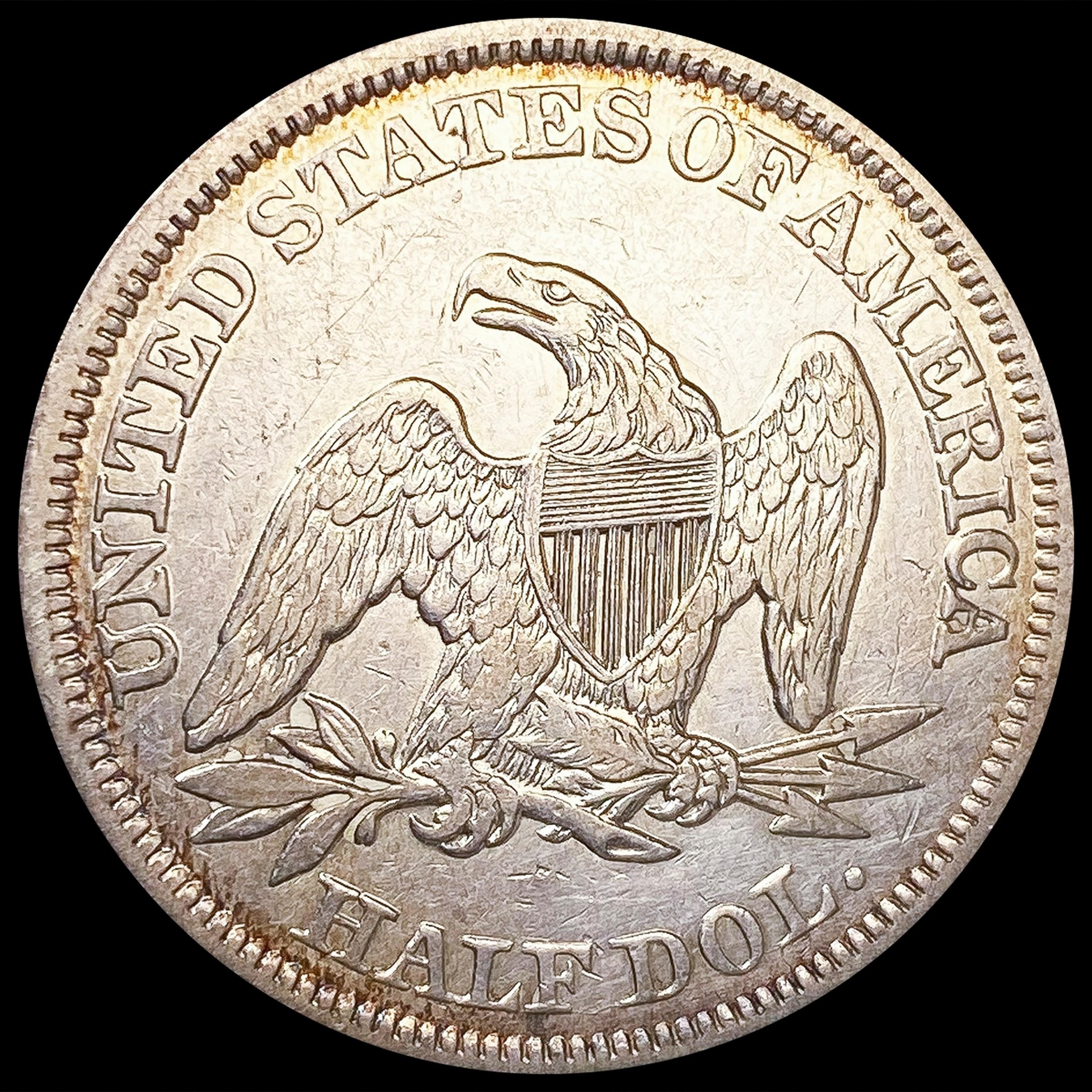 1842 Med Date Seated Liberty Half Dollar CLOSELY U