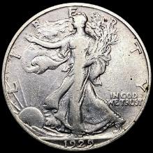 1929-S Walking Liberty Half Dollar NEARLY UNCIRCUL