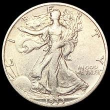 1933-S Walking Liberty Half Dollar CLOSELY UNCIRCU