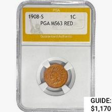 1908-S Indian Head Cent PGA MS63 RED