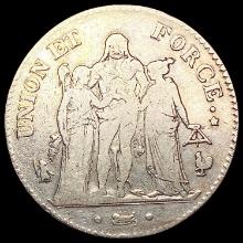 1798 France Silve5 Francs LIGHTLY CIRCULATED