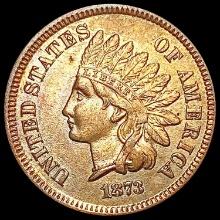 1873 Open 3 Indian Head Cent UNCIRCULATED