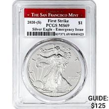 2020-S Silver Eagle PCGS MS69 First Strike