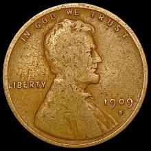 1909-S Wheat Cent LIGHTLY CIRCULATED