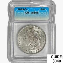 1883-O Morgan Silver Dollar ICG MS65