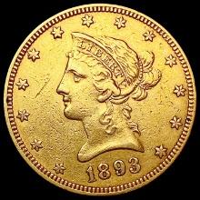 1893 $10 Gold Eagle CLOSELY UNCIRCULATED