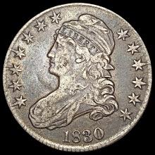 1830 Capped Bust Half Dollar LIGHTLY CIRCULATED