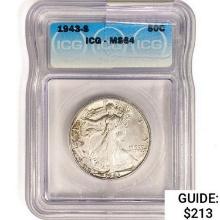 1943-S Walking Liberty Half Dollar ICG MS64