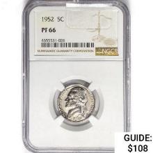 1952 Jefferson Nickel NGC PF66