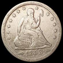 1853 Seated Liberty Quarter NEARLY UNCIRCULATED