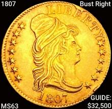 1807 Bust Right $5 Gold Half Eagle CHOICE BU